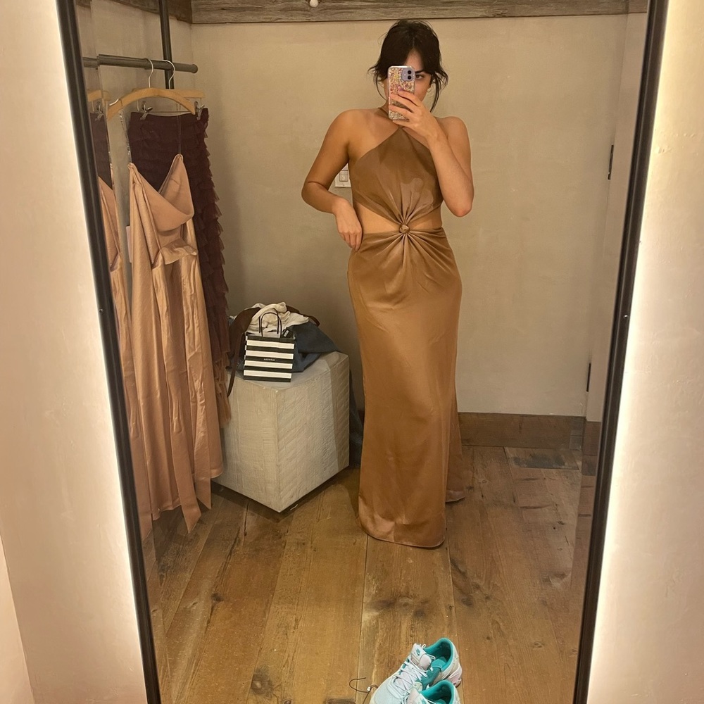 Toasty Brown Wedding Guest Dress